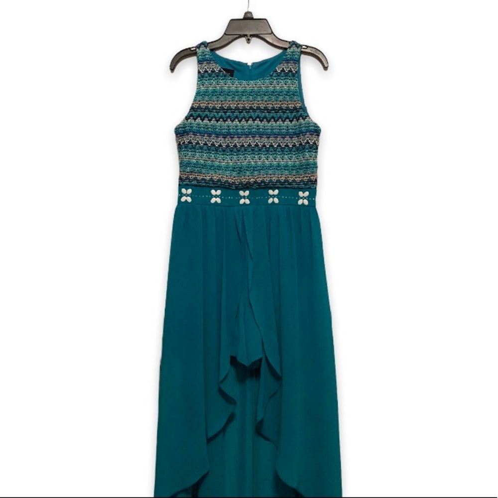 Formal Amy’s Closet Blue/Green Sleeveless Walk Through Dress